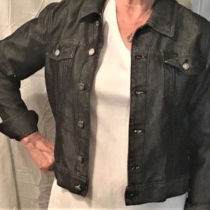 Calvin Klein black denim Jacket with silvery